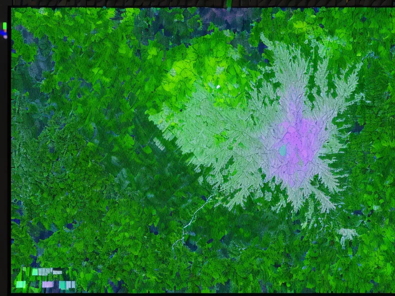Mapa satelital de alta resolución mostrando el vigor del bosque nativo chileno en RStudio.